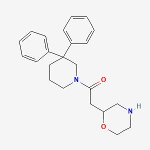 2-[2-(3,3-diphenyl-1-piperidinyl)-2-oxoethyl]morpholine hydrochloride