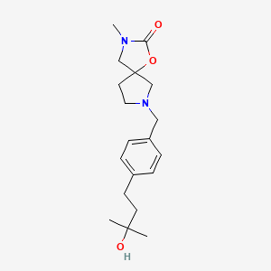 molecular formula C19H28N2O3 B5503604 7-[4-(3-hydroxy-3-methylbutyl)benzyl]-3-methyl-1-oxa-3,7-diazaspiro[4.4]nonan-2-one 