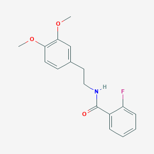 molecular formula C17H18FNO3 B5503621 N-[2-(3,4-dimethoxyphenyl)ethyl]-2-fluorobenzamide 