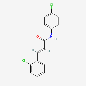 molecular formula C15H11Cl2NO B5503625 3-(2-chlorophenyl)-N-(4-chlorophenyl)acrylamide 