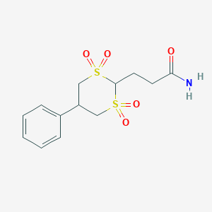 3-(1,1,3,3-Tetraoxo-5-phenyl-1,3-dithian-2-yl)propanamide