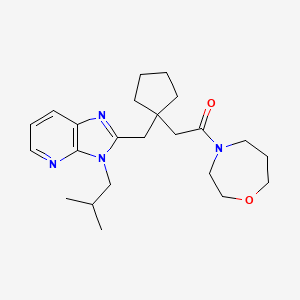 3-isobutyl-2-({1-[2-(1,4-oxazepan-4-yl)-2-oxoethyl]cyclopentyl}methyl)-3H-imidazo[4,5-b]pyridine