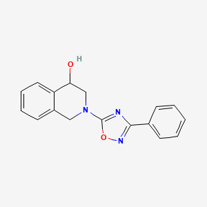 molecular formula C17H15N3O2 B5503691 2-(3-苯基-1,2,4-恶二唑-5-基)-1,2,3,4-四氢异喹啉-4-醇 