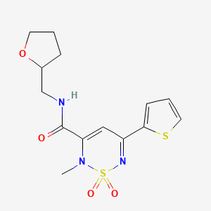 2-methyl-N-(tetrahydro-2-furanylmethyl)-5-(2-thienyl)-2H-1,2,6-thiadiazine-3-carboxamide 1,1-dioxide