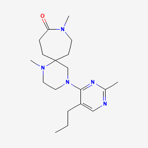 1,9-dimethyl-4-(2-methyl-5-propyl-4-pyrimidinyl)-1,4,9-triazaspiro[5.6]dodecan-10-one