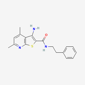 3-amino-4,6-dimethyl-N-(2-phenylethyl)thieno[2,3-b]pyridine-2-carboxamide