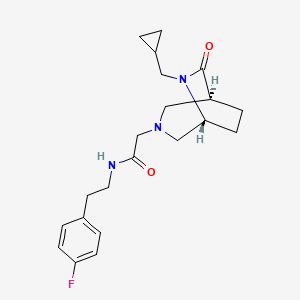 2-[(1S*,5R*)-6-(cyclopropylmethyl)-7-oxo-3,6-diazabicyclo[3.2.2]non-3-yl]-N-[2-(4-fluorophenyl)ethyl]acetamide