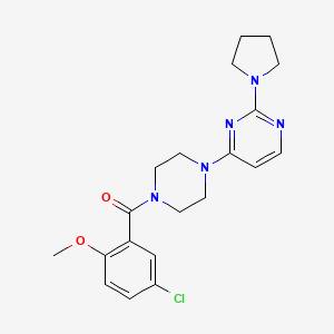 4-[4-(5-chloro-2-methoxybenzoyl)-1-piperazinyl]-2-(1-pyrrolidinyl)pyrimidine