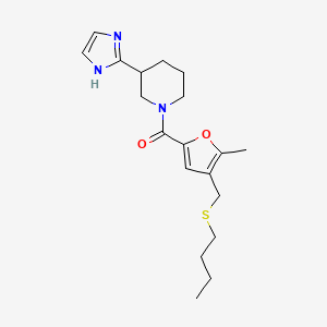 1-{4-[(butylthio)methyl]-5-methyl-2-furoyl}-3-(1H-imidazol-2-yl)piperidine
