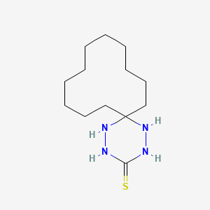 molecular formula C13H26N4S B5503813 1,2,4,5-tetraazaspiro[5.11]heptadecane-3-thione CAS No. 70601-76-2