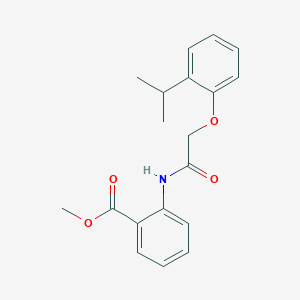 molecular formula C19H21NO4 B5503822 methyl 2-{[(2-isopropylphenoxy)acetyl]amino}benzoate 