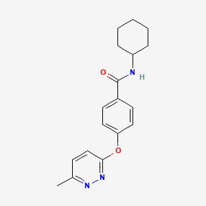 molecular formula C18H21N3O2 B5503824 N-cyclohexyl-4-[(6-methyl-3-pyridazinyl)oxy]benzamide 