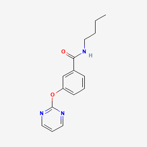 molecular formula C15H17N3O2 B5503851 N-butyl-3-(2-pyrimidinyloxy)benzamide 