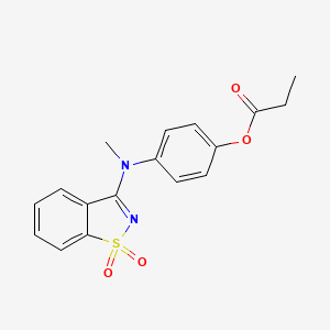 4-[(1,1-dioxido-1,2-benzisothiazol-3-yl)(methyl)amino]phenyl propionate