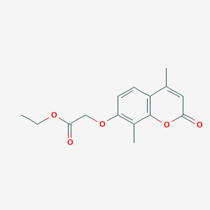 molecular formula C15H16O5 B5503938 ethyl [(4,8-dimethyl-2-oxo-2H-chromen-7-yl)oxy]acetate 