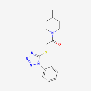 4-methyl-1-{[(1-phenyl-1H-tetrazol-5-yl)thio]acetyl}piperidine