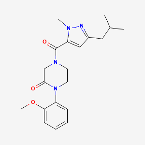 4-[(3-isobutyl-1-methyl-1H-pyrazol-5-yl)carbonyl]-1-(2-methoxyphenyl)-2-piperazinone