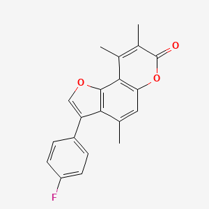molecular formula C20H15FO3 B5503971 3-(4-fluorophenyl)-4,8,9-trimethyl-7H-furo[2,3-f]chromen-7-one 