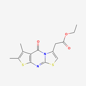 ethyl (6,7-dimethyl-5-oxo-5H-[1,3]thiazolo[3,2-a]thieno[2,3-d]pyrimidin-3-yl)acetate