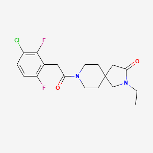 8-[(3-chloro-2,6-difluorophenyl)acetyl]-2-ethyl-2,8-diazaspiro[4.5]decan-3-one