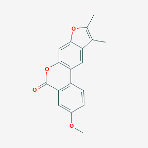 molecular formula C18H14O4 B5503998 3-methoxy-9,10-dimethyl-5H-benzo[c]furo[3,2-g]chromen-5-one 
