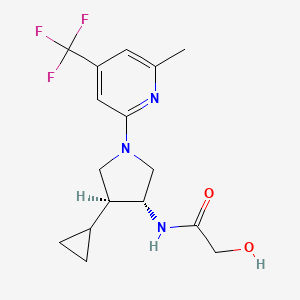 N-{rel-(3R,4S)-4-cyclopropyl-1-[6-methyl-4-(trifluoromethyl)-2-pyridinyl]-3-pyrrolidinyl}-2-hydroxyacetamide hydrochloride