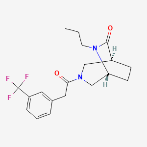 (1S*,5R*)-6-propyl-3-{[3-(trifluoromethyl)phenyl]acetyl}-3,6-diazabicyclo[3.2.2]nonan-7-one