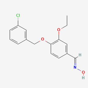 molecular formula C16H16ClNO3 B5504028 4-[(3-氯苄基)氧基]-3-乙氧基苯甲醛肟 
