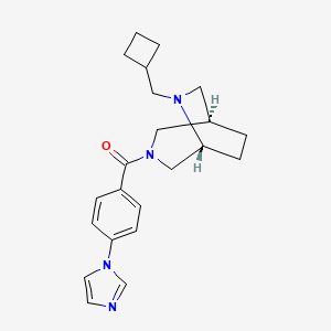 molecular formula C22H28N4O B5504052 (1R*,5R*)-6-(cyclobutylmethyl)-3-[4-(1H-imidazol-1-yl)benzoyl]-3,6-diazabicyclo[3.2.2]nonane 