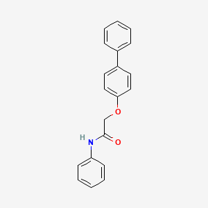 molecular formula C20H17NO2 B5504086 2-(4-biphenylyloxy)-N-phenylacetamide 