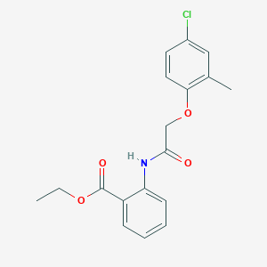molecular formula C18H18ClNO4 B5504109 ethyl 2-{[(4-chloro-2-methylphenoxy)acetyl]amino}benzoate CAS No. 6138-05-2