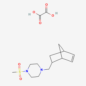 molecular formula C15H24N2O6S B5504118 1-(双环[2.2.1]庚-5-烯-2-基甲基)-4-(甲磺酰基)哌嗪草酸盐 