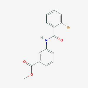 molecular formula C15H12BrNO3 B5504133 3-[(2-溴苯甲酰)氨基]苯甲酸甲酯 