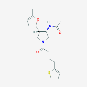 N-{(3S*,4R*)-4-(5-methyl-2-furyl)-1-[4-(2-thienyl)butanoyl]-3-pyrrolidinyl}acetamide