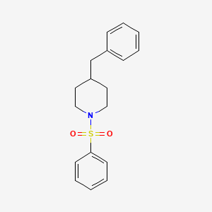 molecular formula C18H21NO2S B5504163 4-benzyl-1-(phenylsulfonyl)piperidine 