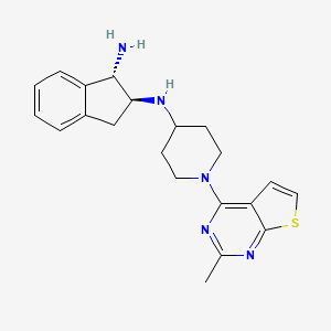 [(1S,2S)-1-amino-2,3-dihydro-1H-inden-2-yl][1-(2-methylthieno[2,3-d]pyrimidin-4-yl)-4-piperidinyl]amine dihydrochloride