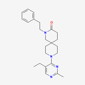 9-(5-ethyl-2-methylpyrimidin-4-yl)-2-(2-phenylethyl)-2,9-diazaspiro[5.5]undecan-3-one