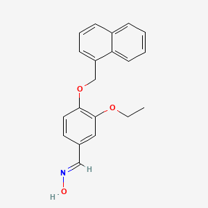 molecular formula C20H19NO3 B5504222 3-乙氧基-4-(1-萘甲氧基)苯甲醛肟 