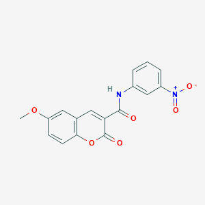 molecular formula C17H12N2O6 B5504247 6-methoxy-N-(3-nitrophenyl)-2-oxo-2H-chromene-3-carboxamide 