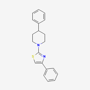 molecular formula C20H20N2S B5504255 4-phenyl-1-(4-phenyl-1,3-thiazol-2-yl)piperidine 