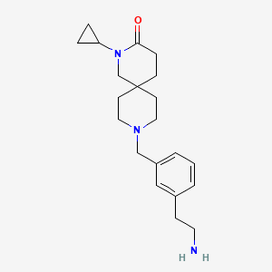 molecular formula C21H31N3O B5504289 9-[3-(2-aminoethyl)benzyl]-2-cyclopropyl-2,9-diazaspiro[5.5]undecan-3-one dihydrochloride 