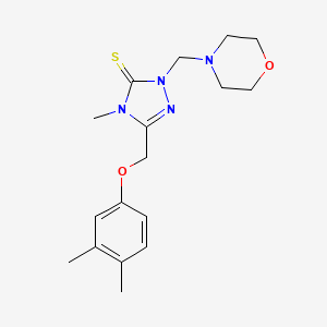 5-[(3,4-dimethylphenoxy)methyl]-4-methyl-2-(4-morpholinylmethyl)-2,4-dihydro-3H-1,2,4-triazole-3-thione
