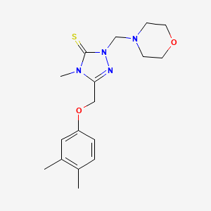 molecular formula C17H24N4O2S B5504323 5-[(3,4-二甲基苯氧基)甲基]-4-甲基-2-(4-吗啉基甲基)-2,4-二氢-3H-1,2,4-三唑-3-硫酮 