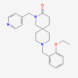 molecular formula C24H31N3O2 B5504377 9-(2-乙氧基苄基)-2-(吡啶-4-基甲基)-2,9-二氮杂螺[5.5]十一烷-3-酮 