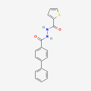 molecular formula C18H14N2O2S B5504402 N'-(4-biphenylylcarbonyl)-2-thiophenecarbohydrazide 