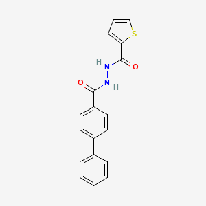 molecular formula C18H14N2O2S B5504402 N'-(4-联苯甲酰基)-2-噻吩甲酰肼 