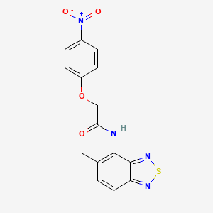 molecular formula C15H12N4O4S B5504404 N-(5-甲基-2,1,3-苯并噻二唑-4-基)-2-(4-硝基苯氧基)乙酰胺 