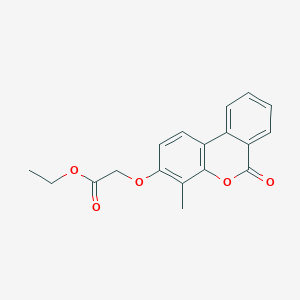 molecular formula C18H16O5 B5504428 乙酸[(4-甲基-6-氧代-6H-苯并[c]色满-3-基)氧基]乙酯 