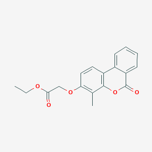 molecular formula C18H16O5 B5504428 ethyl [(4-methyl-6-oxo-6H-benzo[c]chromen-3-yl)oxy]acetate 