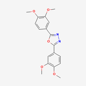 molecular formula C18H18N2O5 B5504442 2,5-双(3,4-二甲氧基苯基)-1,3,4-恶二唑 